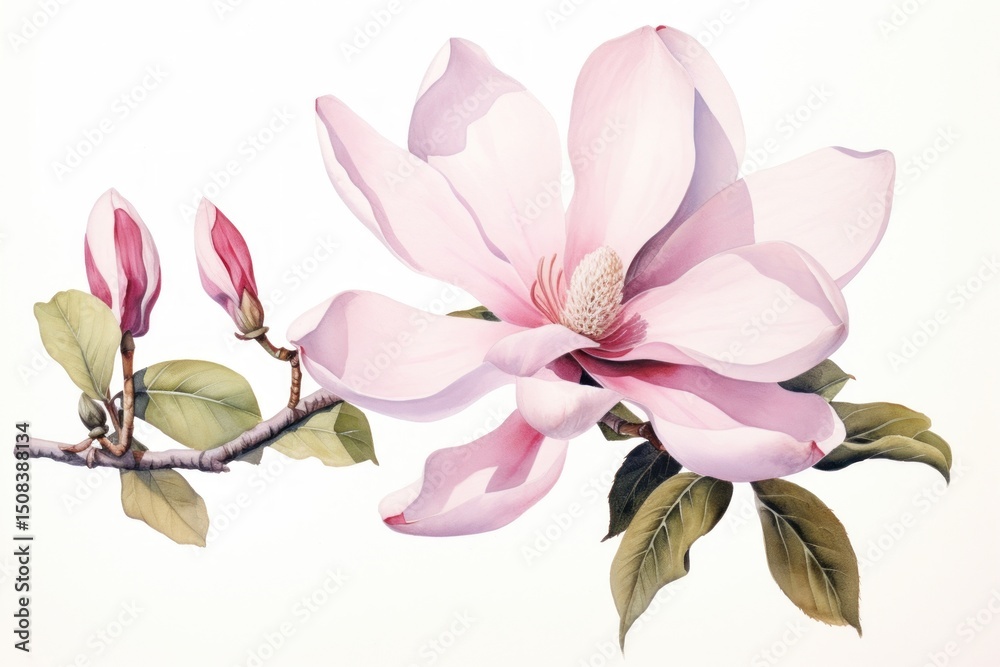 Fototapeta premium Magnolia blossom flower petal.