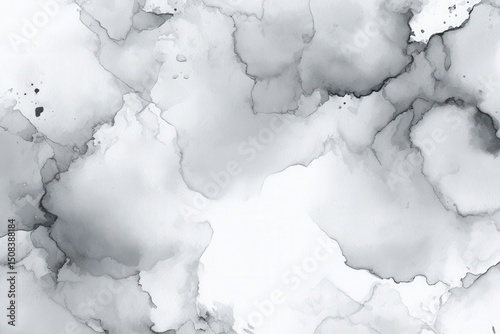 Abstract Gray And White Watercolor Background