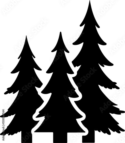 Couple mountain camp hiking tree  by a Campfire Silhouette vector