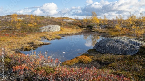 Finland landscape lakes forests and Arctic tundra beautiful nature view