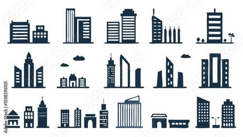 Urban dreams a whimsical city skyline illustration imagining future architectural wonders against a solid