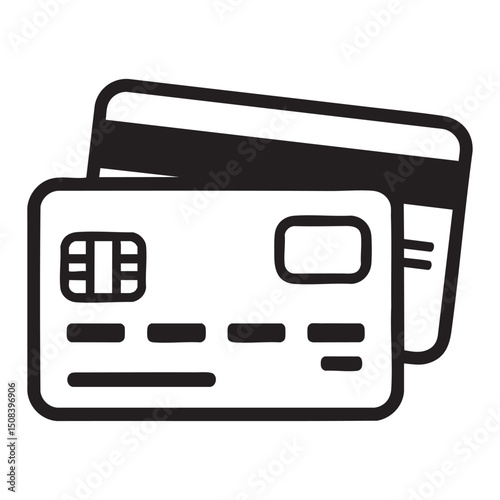 Credit Card Icon Representing Payment Finance Banking Transaction Money Shopping Purchase Wallet Digital Commerce Cashless Electronic Secure photo