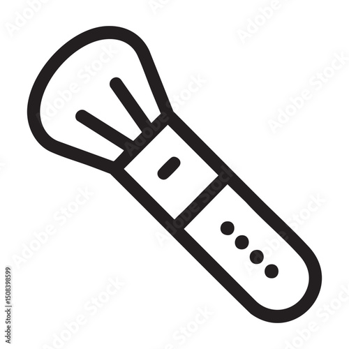 Makeup Brush Icon Representing Beauty Cosmetic Tool Fashion Glamour Skincare Application Face Powder Salon Style Elegance Personal Care