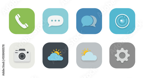 ios app mobile icon set