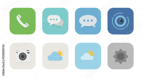 ios app mobile icon set