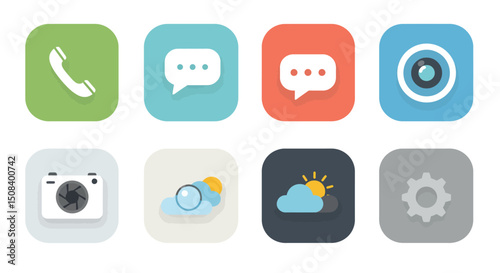 ios app mobile icon set