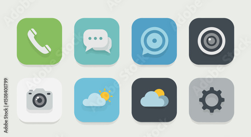 ios app mobile icon set