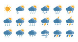 weather colour icon set