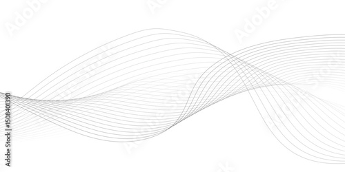 Abstract wave element for design. Digital frequency track equalizer. Stylized line art background. Vector illustration. Wave with lines created using blend tool."