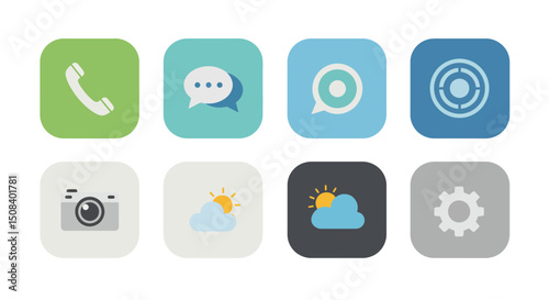 ios app mobile icon set