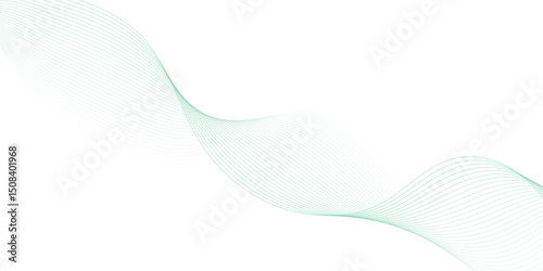 Abstract wave element for design. Digital frequency track equalizer. Stylized line art background. Vector illustration. Wave with lines created using blend tool.