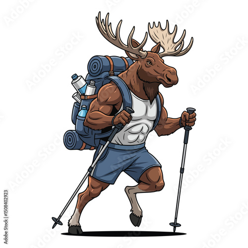 Funny fitness gym vector