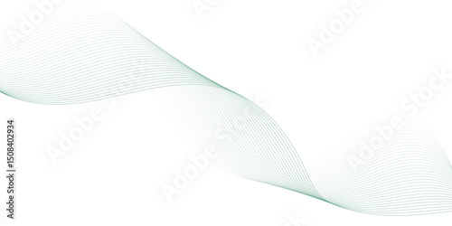 Abstract wave element for design. Digital frequency track equalizer. Stylized line art background. Vector illustration. Wave with lines created using blend tool.