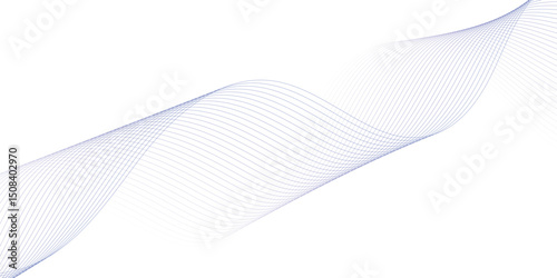 Abstract line wave background. Technology abstract lines on white background. Undulate Grey Wave Swirl, frequency sound wave, twisted curve lines with blend effect.
