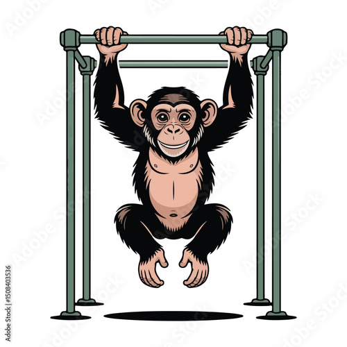Funny fitness gym vector