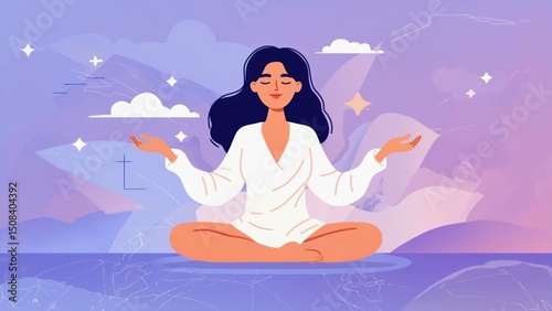 Woman in meditation pose