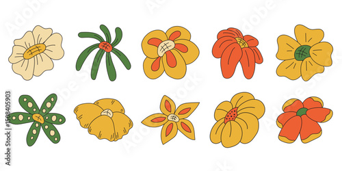 Groovy Retro Flower