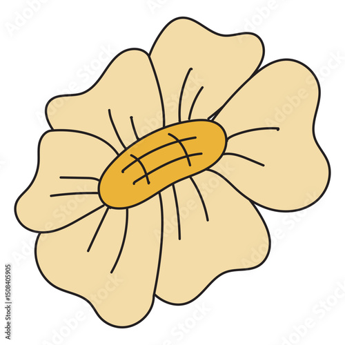 Groovy Retro Flower