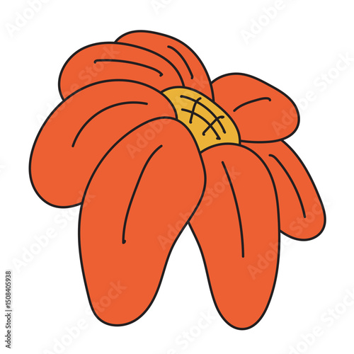Groovy Retro Flower