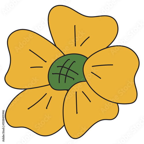Groovy Retro Flower