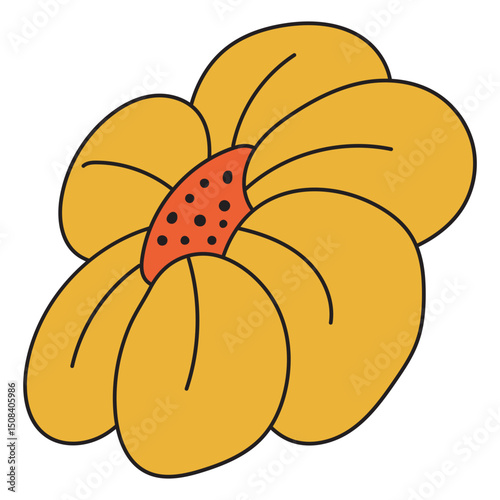 Groovy Retro Flower