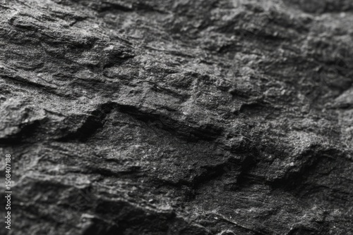 Close Up View Of Dark Gray Stone Texture photo