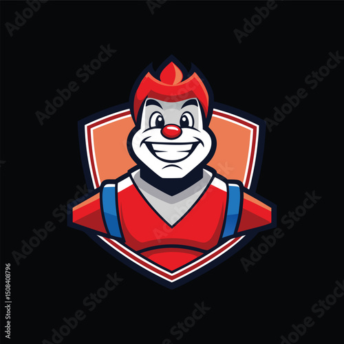 animal mascot logo design with modern illustration concept style for badge, emblem and t shirt printing