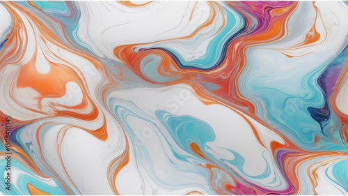 Abstract fluid swirls in vivid colors creating a beautiful and modern artistic background