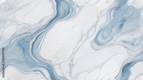 Elegant blue and white watercolor marble texture background for various design applications