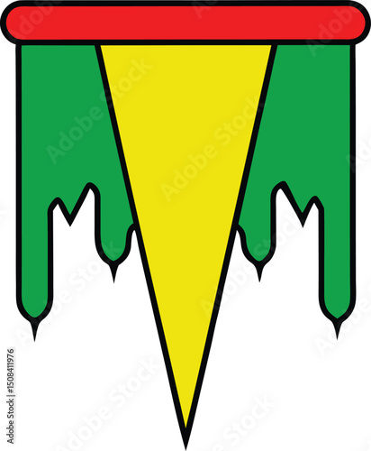 vector outline frozen icicle border logo icon with (1).eps
