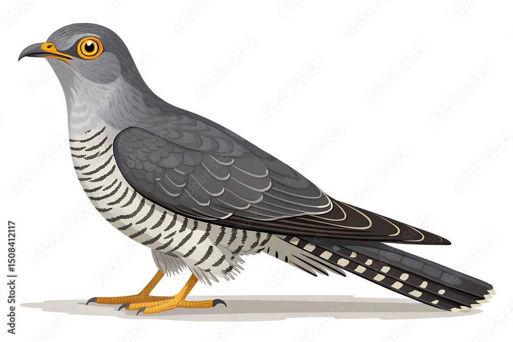 Obraz premium Wild isolated black bird of prey portrait with brown feathers