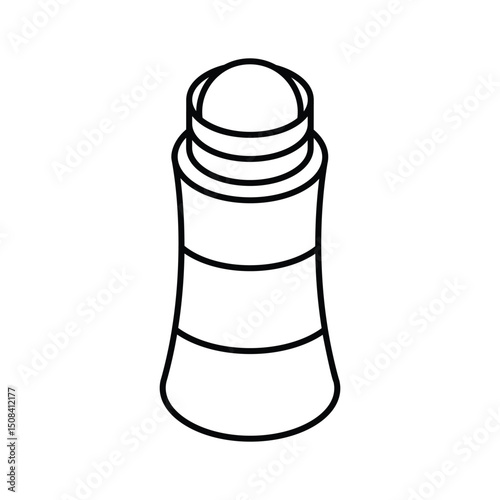 A captivating isometric icon of deodorant roller applicator