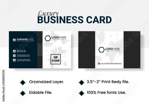 High-End Luxury Business Card Design | Sophisticated Branding Identity Template.	
