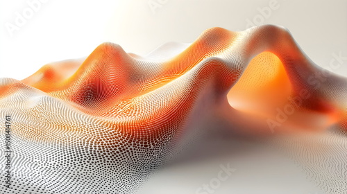 Abstract 3d scape data chart. Ai data visualization. Creative modern design 3D background. Technology concept.