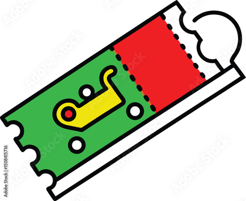 vector outline sleigh ride ticket logo icon with w (1).eps