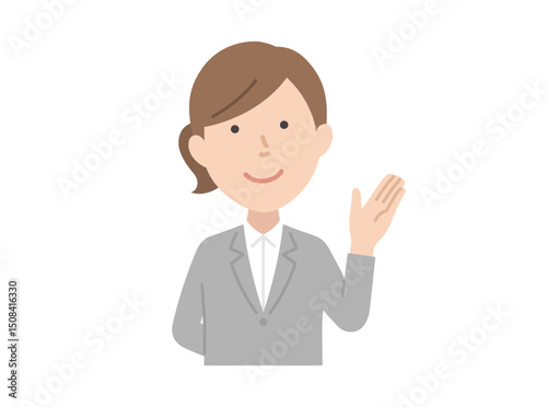 案内,スーツ女性