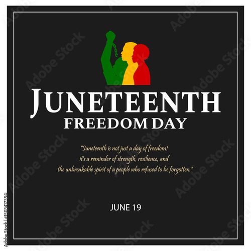 Juneteenth Freedom Day Background. text lettering. Typography