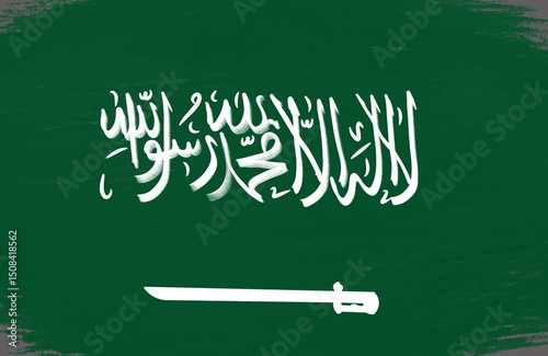 saudi arabia flag with transparent background