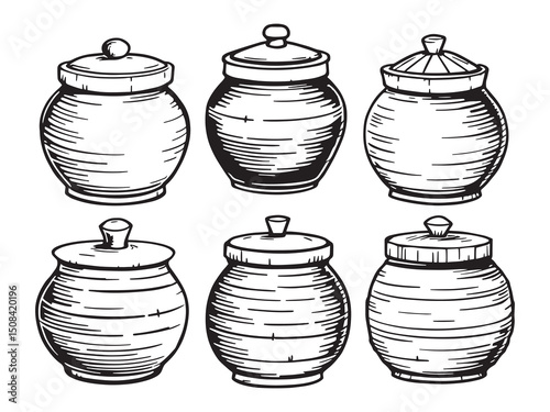 Honey line art vector