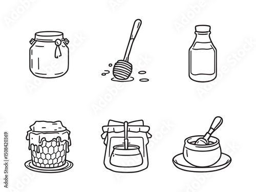 Honey line art vector