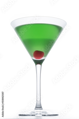 Japanese slipper cocktail isolated on white background