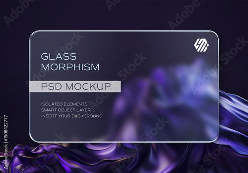 Transparent Glass Morphism Mockup
