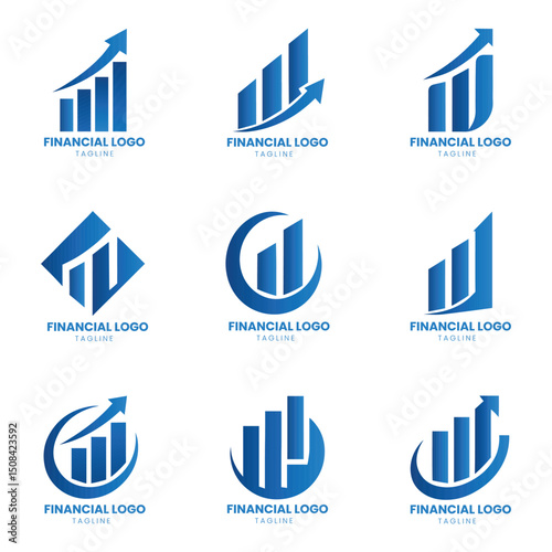 Set of financial logo templates
