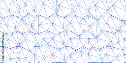 Abstract of simple blue line triangle pattern geometric background creative and geometric shape with white luxury pattern. Blue and white geometric background with low poly triangle. 