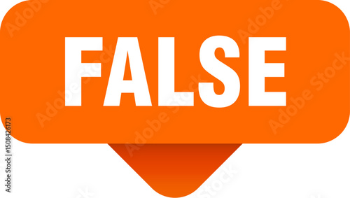 false sticker. false sign on transparent background