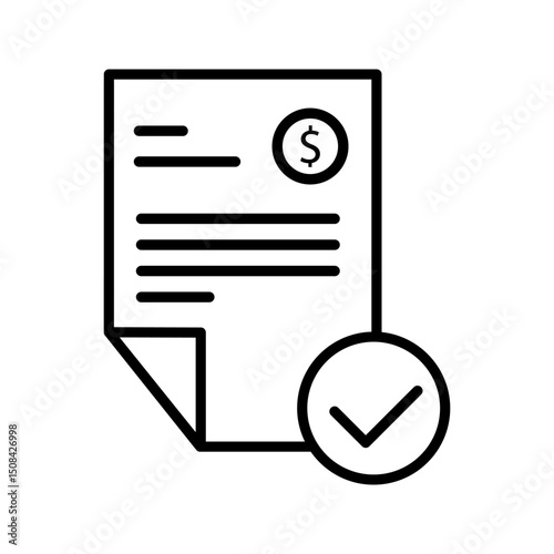 File invoice icon set. bill account receipt vector symbol. business financial tax sign. order invoice symbol.