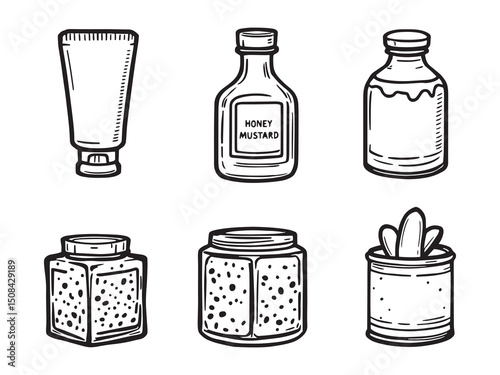 Mustard line art illustration