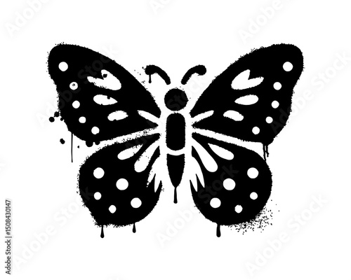 Butterfly illustration drawn with creative and elegant graffiti art