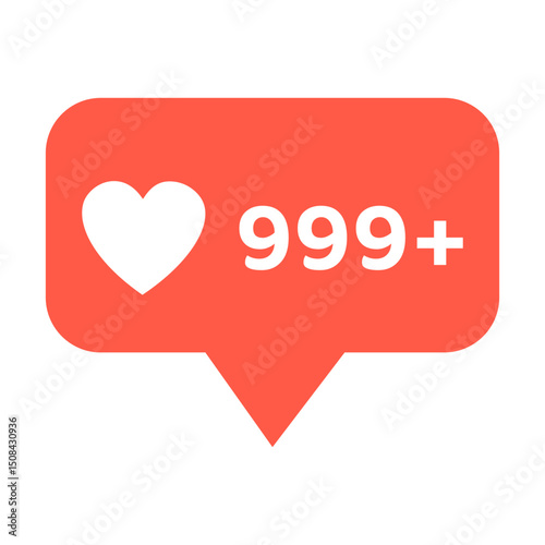 likes notification vector illustration