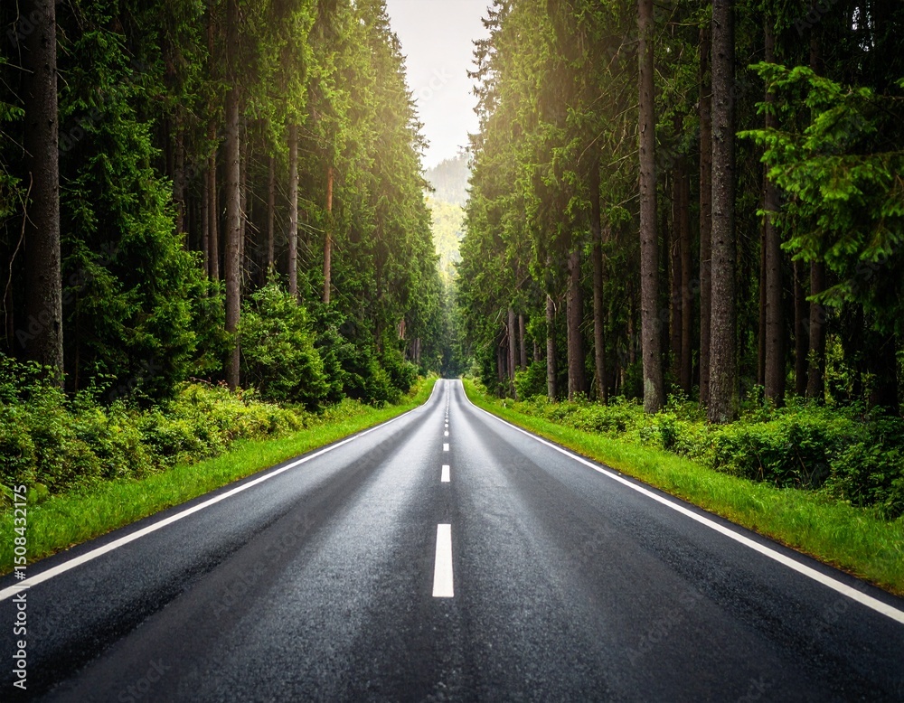 Fototapeta premium road in the forest